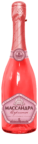 Российское игристое вино полусладкое розовое «КРЫМСКОЕ» ТМ «МАССАНДРА»